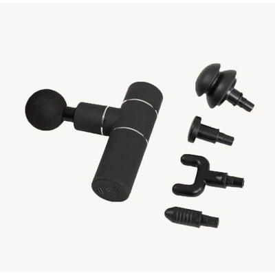Kompakt massagepistol med fem massagehuvuden