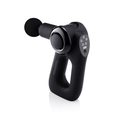 Massagepistol med ergonomiskt triangulärt grepp
