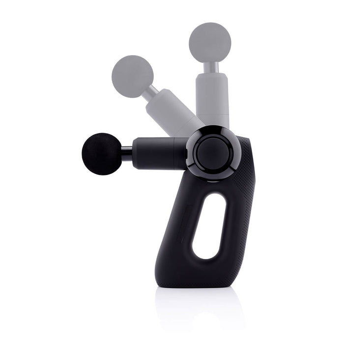 Massagepistol med ergonomiskt triangulärt grepp