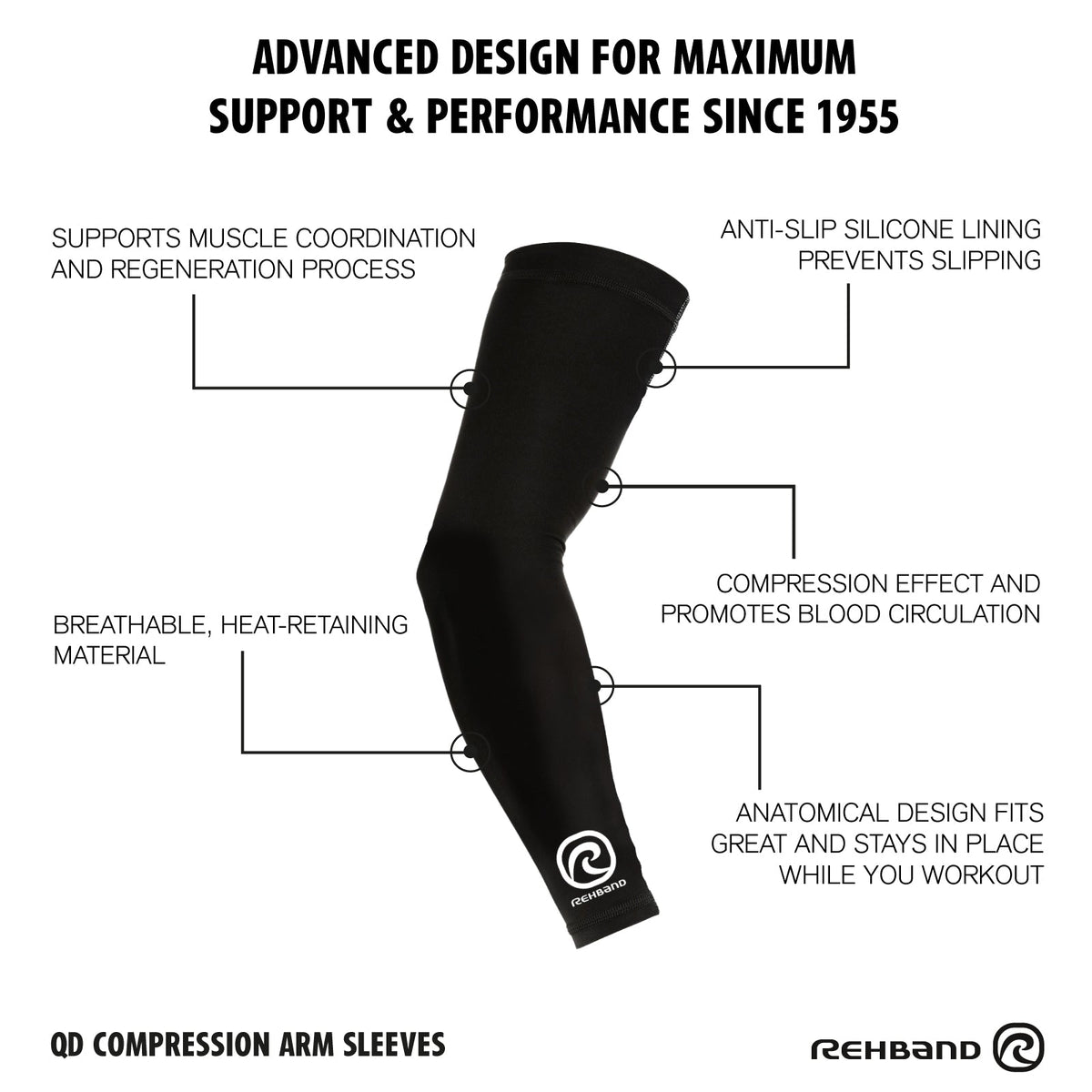 Rehband QD Compression Arm Sleeves armsleeves