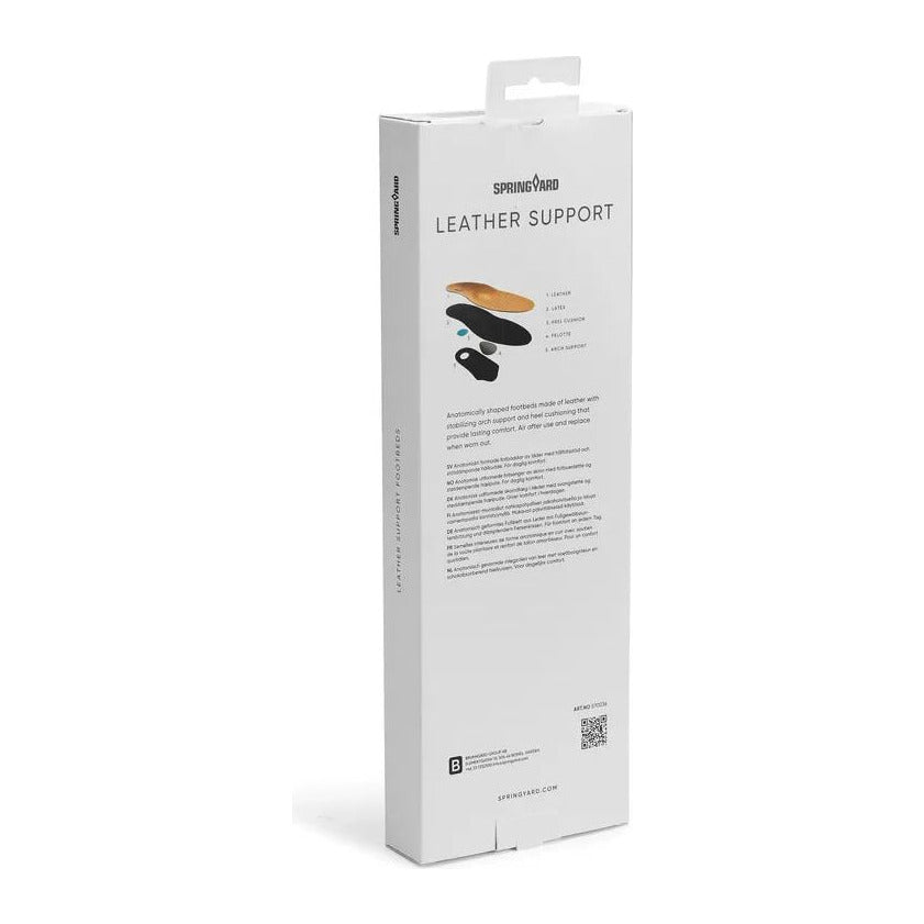 Springyard Leather Support, skoinlägg i läder