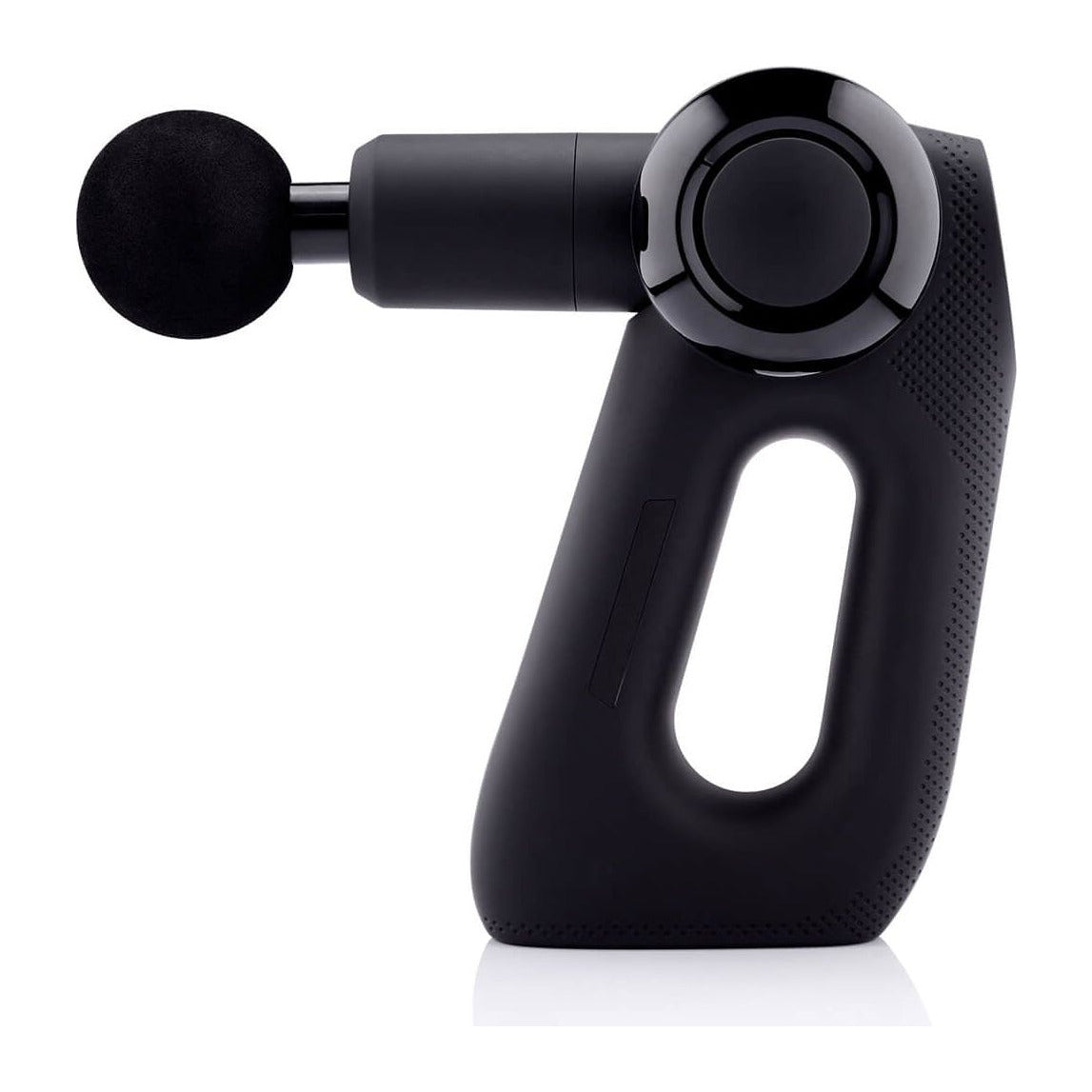 Massagepistol med ergonomiskt triangulärt grepp