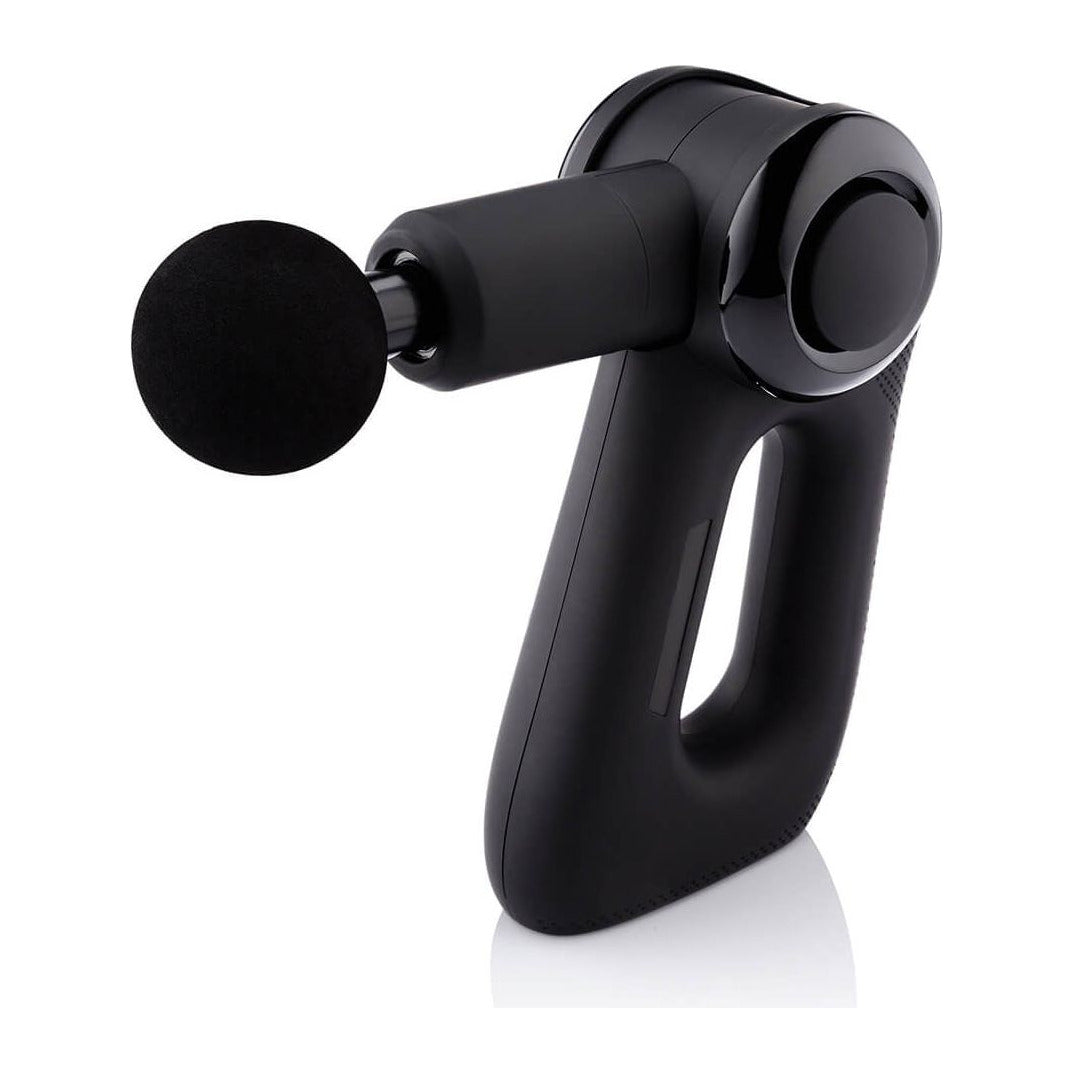 Massagepistol med ergonomiskt triangulärt grepp