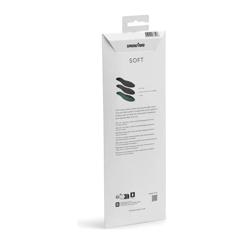 Springyard Soft, latexsula med aktivt kol